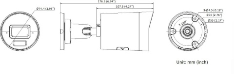 Kamera tubowa IP Hikvision DS-2CD2067G3-LI2UY/SL 2.8mm Black PL 6Mpx