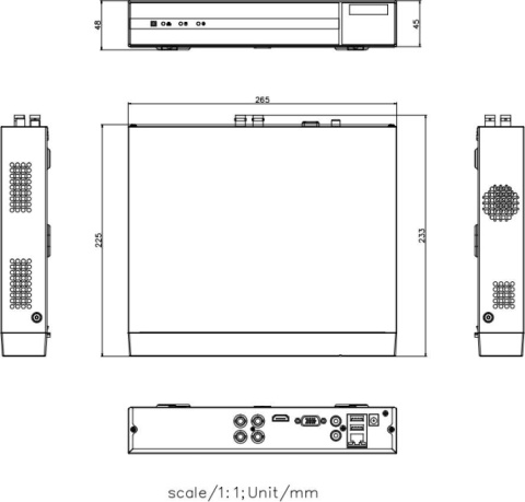 Rejestrator 5w1 Hilook 4 kanałowy 5MP DVR-204Q-M1 (E) HILOOK