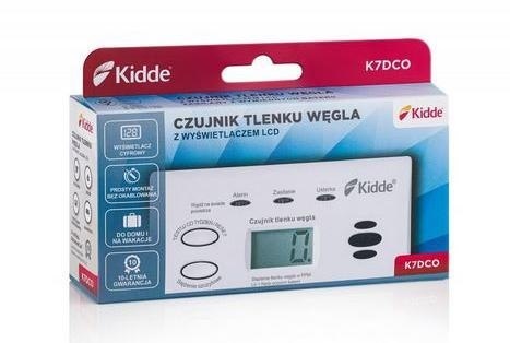 Czujnik tlenku węgla z wyświetlaczem Kidde K7DCO