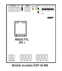 Ekspander wyjść tranzystorowych ROPAM EXP-O8T-RN