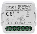 Moduł OXT mini przekaźnik 2 obw. bez N ZigBee TUYA T272