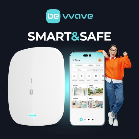 SMART HUB PLUS Satel, kontroler urządzeń bezprzewodowych systemu BE Wave z modułem GSM