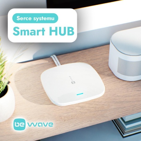 SMART HUB PLUS Satel, kontroler urządzeń bezprzewodowych systemu BE Wave z modułem GSM