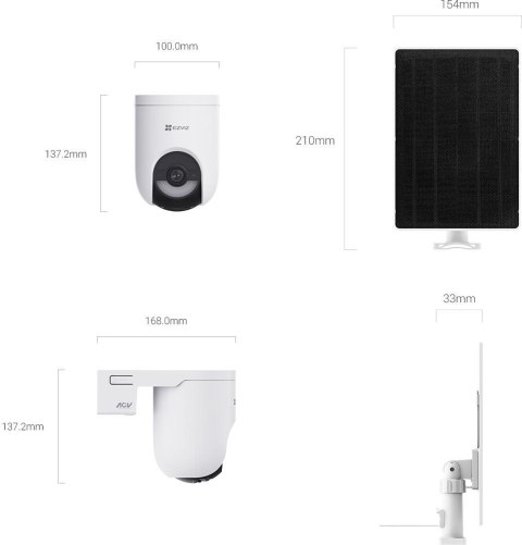 Kamera IP Ezviz HB8 Lite 4G Kit Wi-Fi 4MP z Panelem Solarnym 5W