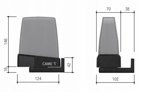 Lampa ostrzegawcza CAME KRX1FXSY 24/230V żółta (806LA-0030) CAME