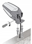 Lampa ostrzegawcza Motorline MP105 biała LED 12-230V z uchwytem (001PLM10918011)