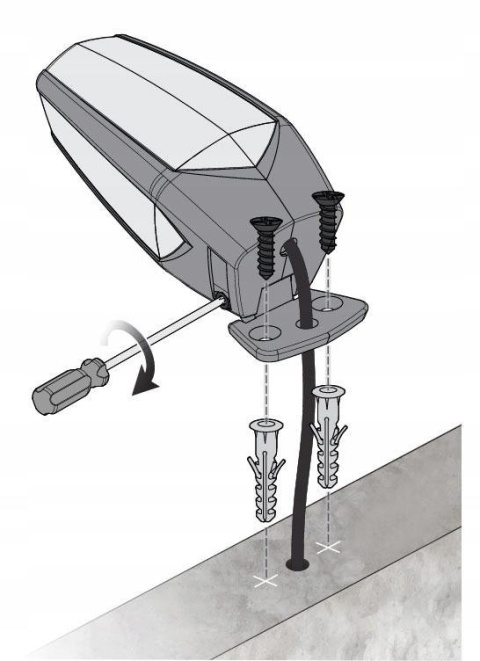 Lampa ostrzegawcza Motorline MP105 biała LED 12-230V z uchwytem (001PLM10918011)