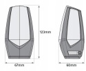 Lampa ostrzegawcza Motorline MP105 biała LED 12-230V z uchwytem (001PLM10918011)
