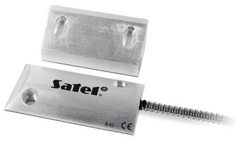 Magnetyczna czujka bramowa Satel B-4S, kontaktron (metalowa obudowa)