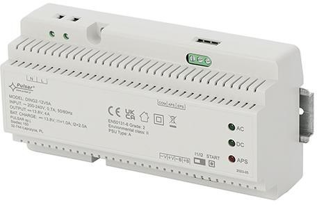 Zasilacz buforowy impulsowy na szynę DIN Grade 2 DING2-12V5A 13,8V 5A