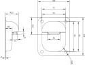 Przykręcany stoper do bramy PSG 61.092.OG (120x100/H43) z gumowym odbojem PSG