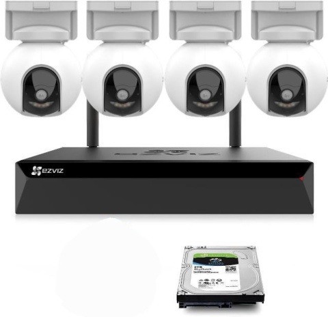 Zestaw do monitoringu Wi-Fi EZVIZ 4x HB8 2K+ (4MP) typ-C EZVIZ