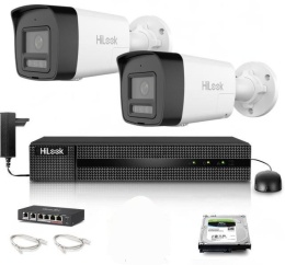 Zestaw monitoringu Hilook 2x IPC-B140HA-LU z dyskiem 2TB