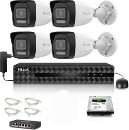 Zestaw monitoringu Hilook 4x IPC-B140HA-LU z dyskiem 2TB