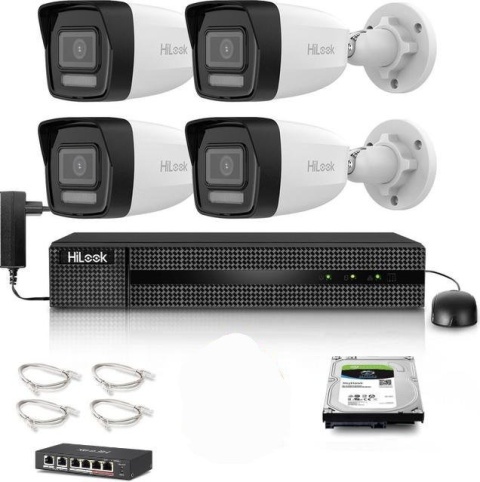 Zestaw monitoringu Hilook 4x IPC-B140HA-LU z dyskiem 2TB