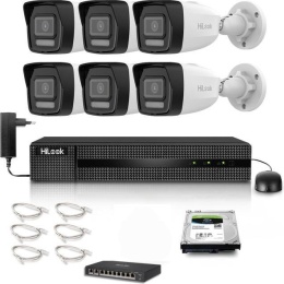 Zestaw monitoringu Hilook 6x IPC-B140HA-LU z dyskiem 2TB