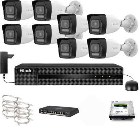 Zestaw monitoringu Hilook 8x IPC-B140HA-LU z dyskiem 2TB