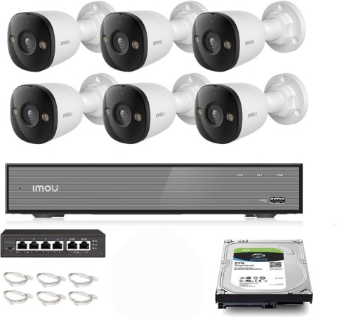 Zestaw monitoringu Imou 6x kamera PS3E-8Q0 8MP POE IMOU