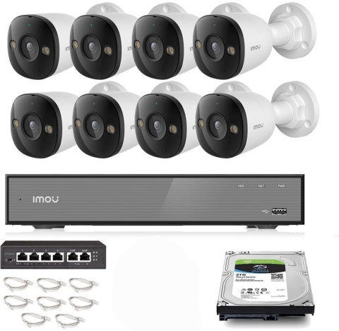 Zestaw monitoringu Imou 8x kamera PS3E-8Q0 8MP POE IMOU