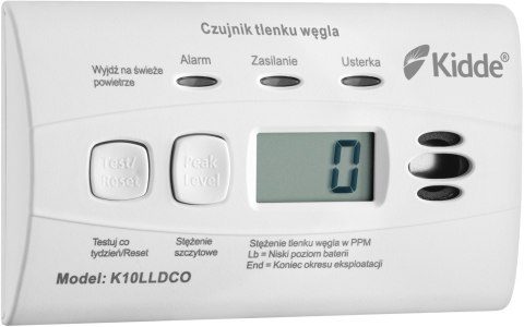 Czujnik czadu z wyświetlaczem Kidde K10LLDCO KIDDE