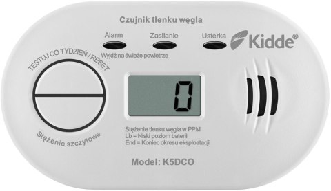 Czujnik czadu z wyświetlaczem Kidde K5DCO KIDDE