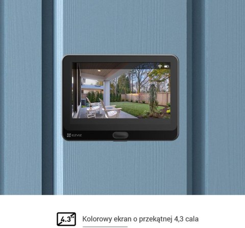 Bezprzewodowy wizjer do drzwi Ezviz CP2 2MP srebrny