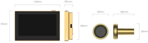 Bezprzewodowy wizjer do drzwi Ezviz CP2 2MP złoty