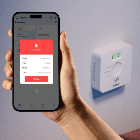 SAFEMI Czujnik dymu - WiFi - Gwarancja 3 lata SHC-10W SAFEMI