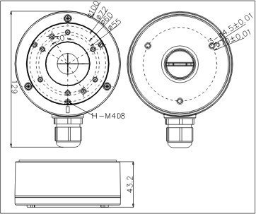 Adapter puszka łączeniowa DS-1280ZJ-XS do kamer kopułkowych HIKVISION