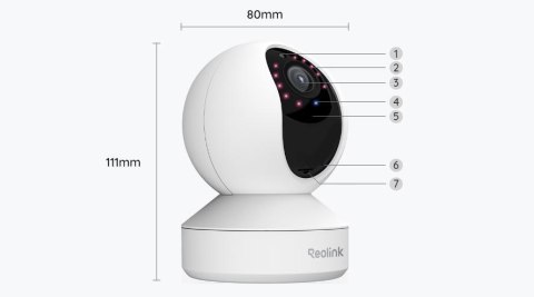 Kamera IP Reolink E340 wewnętrzna obrotowa 8MPx WiFi biała