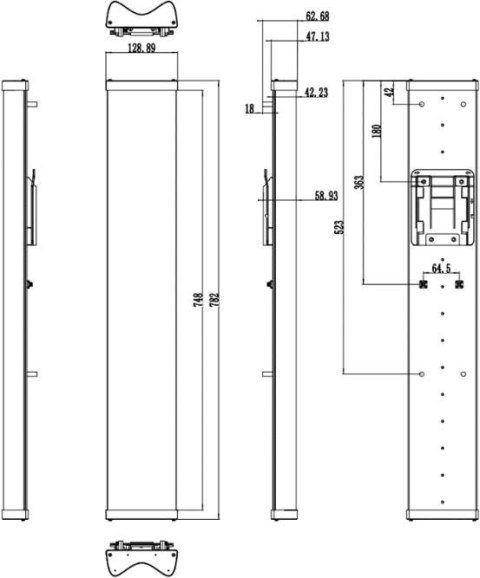 DS-3WF5000A-120 sektorowa antena Hikvision 5GHz Antena o podwójnej polaryzacji i kącie pokrycia 120°