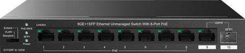 SWITCH POE TENDA TEG1110PF-8-120W