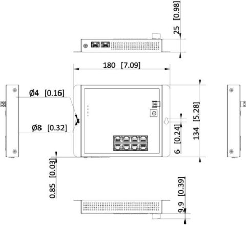 Switch Hikvision DS-3T1510P-SI-FLT(O-STD)/No Power unit
