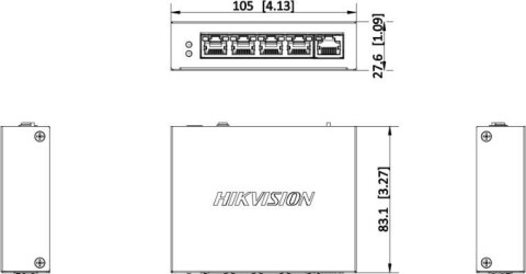 Repeater PoE Hikvision DS-3E0505P-E/R