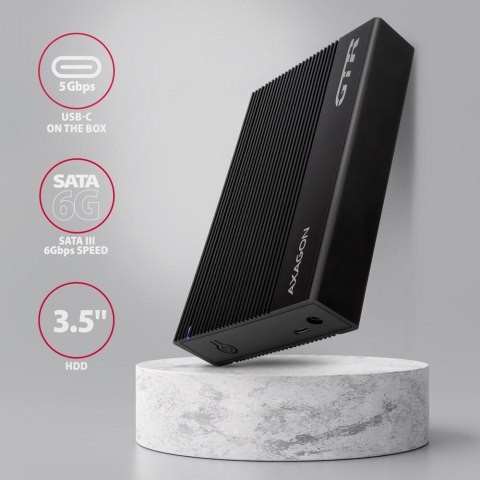 Obudowa zewnętrzna AXAGON EE35-GTR aluminiowa USB3.2 Gen1 - SATA 6G 3.5''