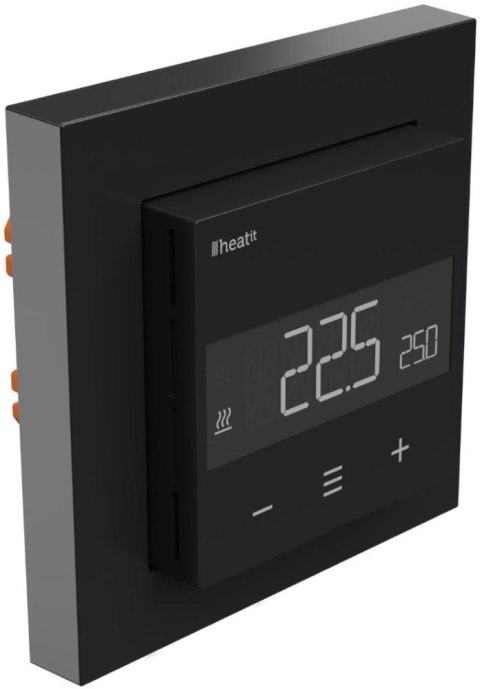 Termostat Heatit WiFi6 Black Matt Wi-Fi Thermostat 3600W 16A