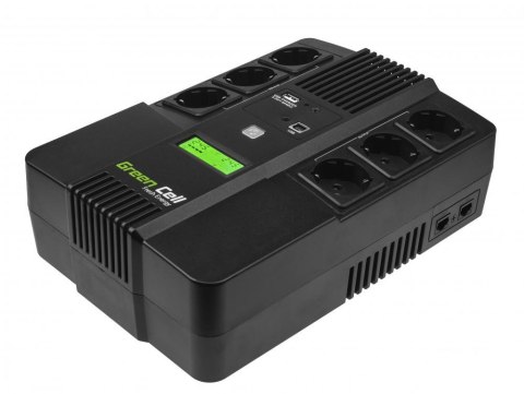 UPS ZASILACZ AWARYJNY Green Cell 800VA 480W AiO Z WYŚWIETLACZEM LCD UPS07