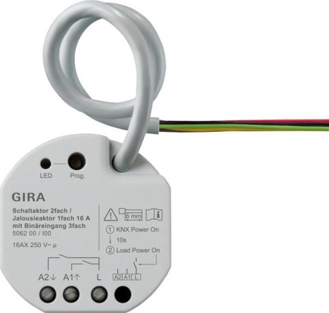 Aktor przekaźnikowy/żaluzjowy GIRA 2x/1x 16 A PT KNX ONE 506200