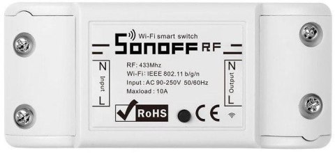 Inteligentny włącznik Sonoff RF R2 sterowany w zasięgu WiFi lub radiowo 433MHz Model: M0802010002