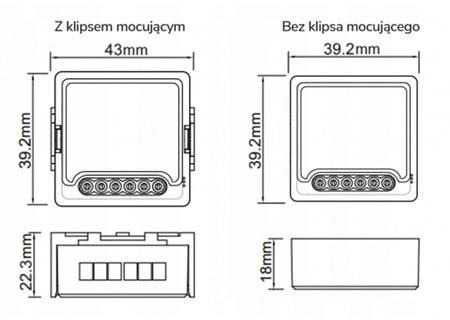 Moduł OXT mini przekaźnik beznapięciowy AC 230V DC 5V 12-48V WiFi TUYA
