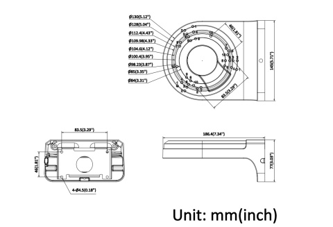 Hikvision DS-220AZJ-130-BA uchwyt ścienny kamer kopułkowych i turret