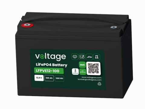 Akumulator LiFePO4 Voltage 12,8 V 100 Ah LFPVE12-100 Bluetooth, mata grzewcza (Żywotność 5000 cykli)