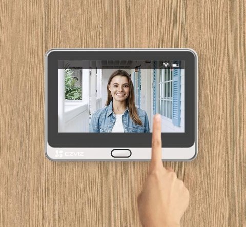 Wizjer do drzwi Ezviz CP4 4MP Wi-Fi srebrny